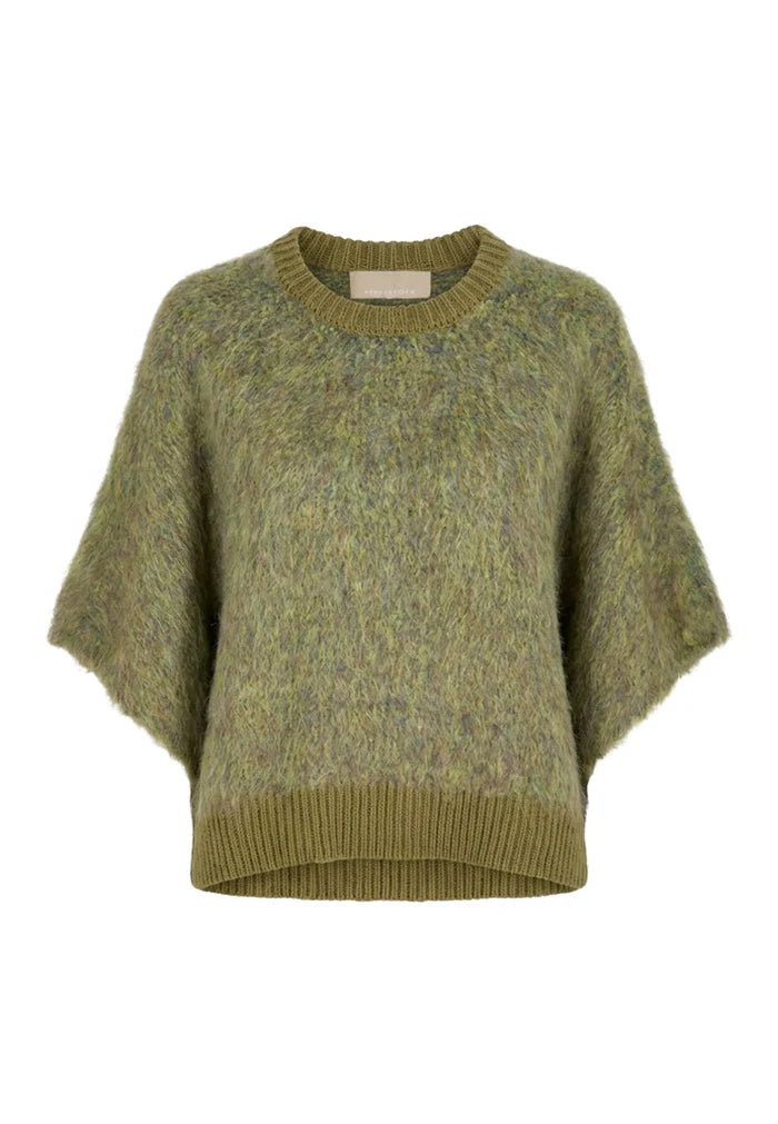 Peppercorn PCSerena Knit with Batwing Sleeve - Green Mix