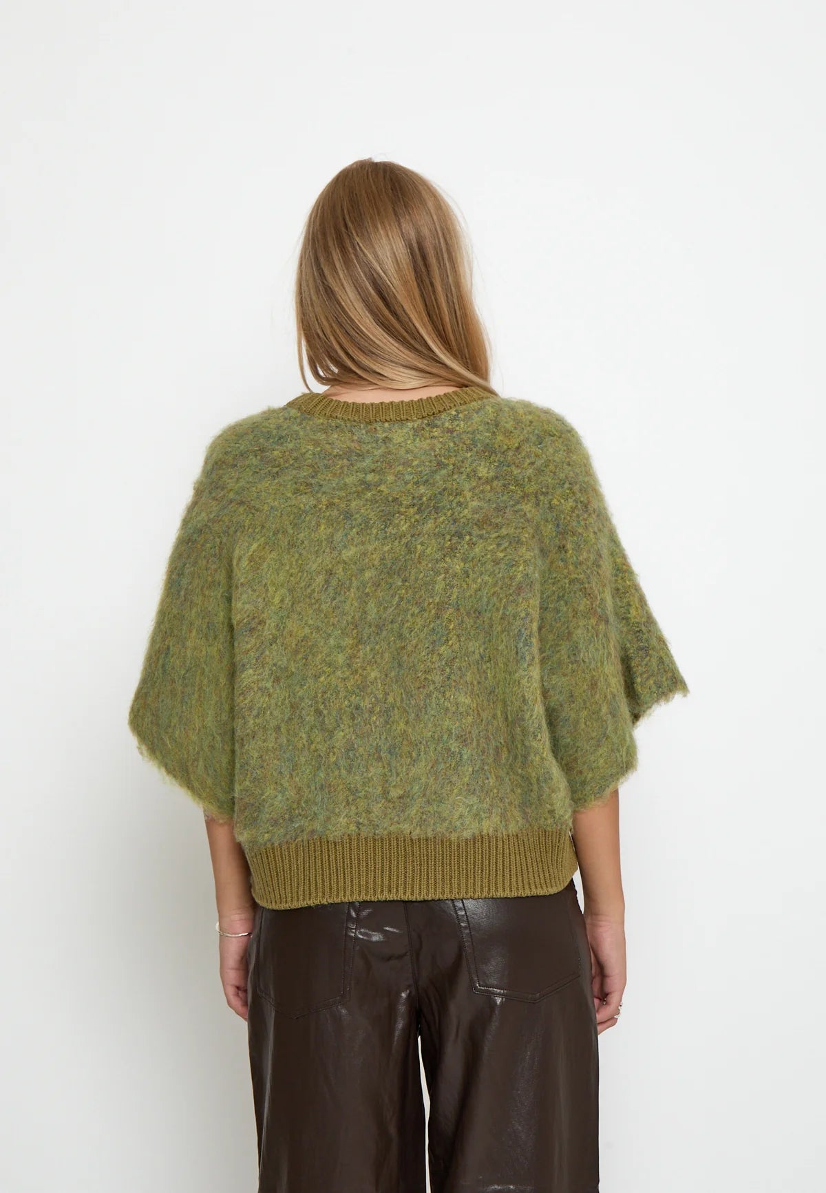 Peppercorn PCSerena Knit with Batwing Sleeve - Green Mix