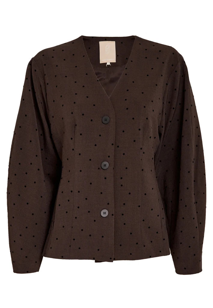Peppercorn PCSuzanna Blazer - Java Brown Melange.