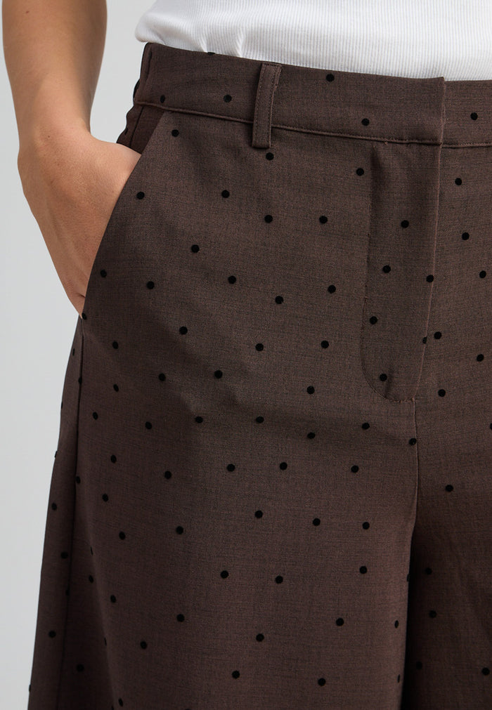 Peppercorn PCSuzanna Skirt Trousers - Java Brown Melange.