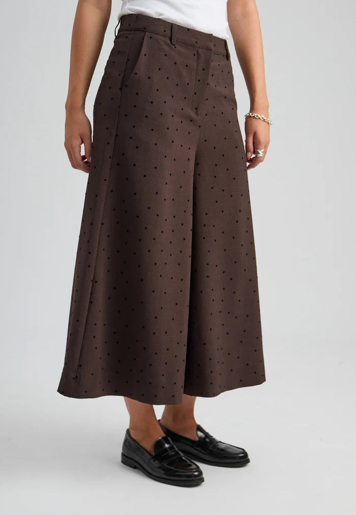 Peppercorn PCSuzanna Skirt Trousers - Java Brown Melange.