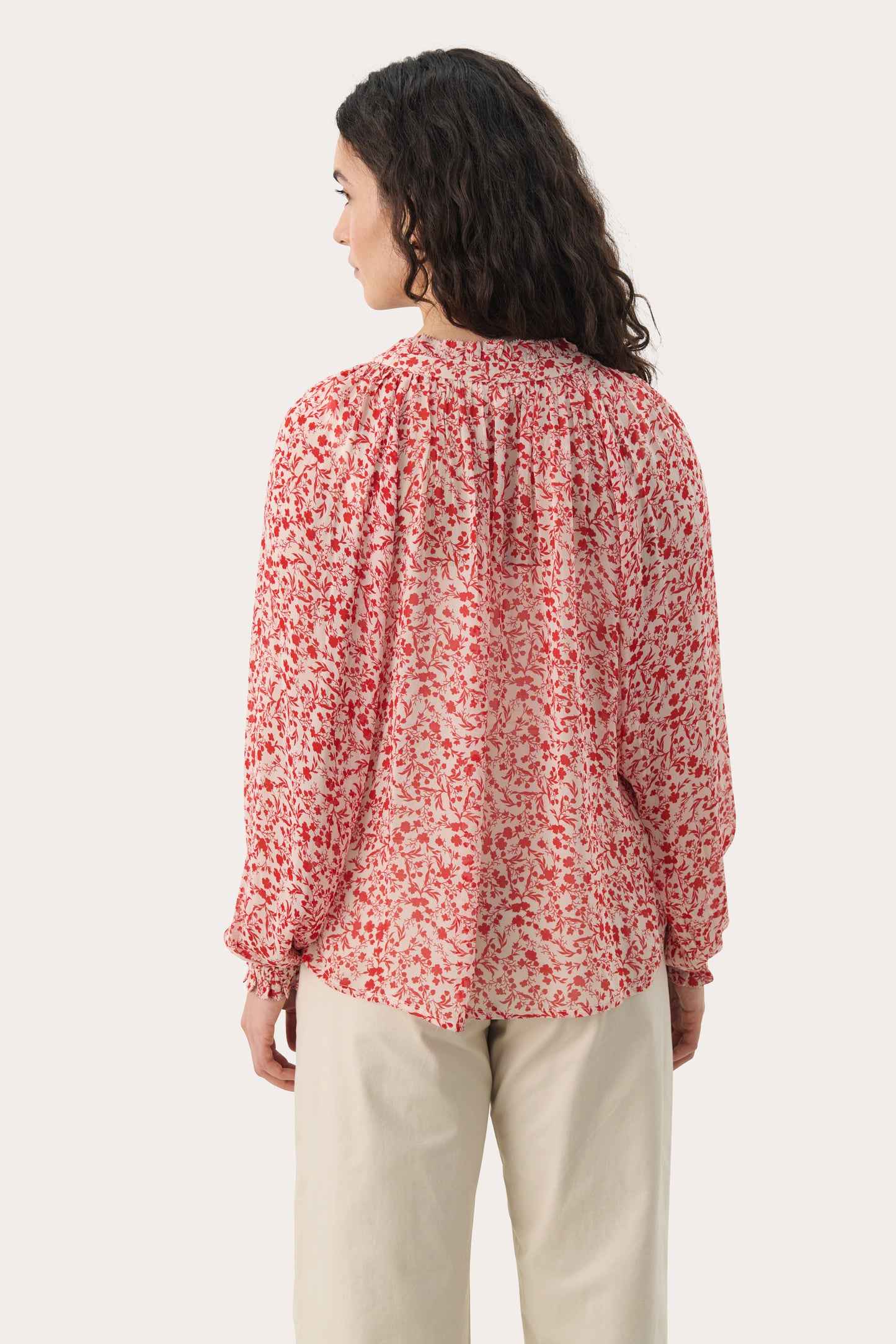 Part Two Kelsia Top with flower pattern - Cora & Beige Mix