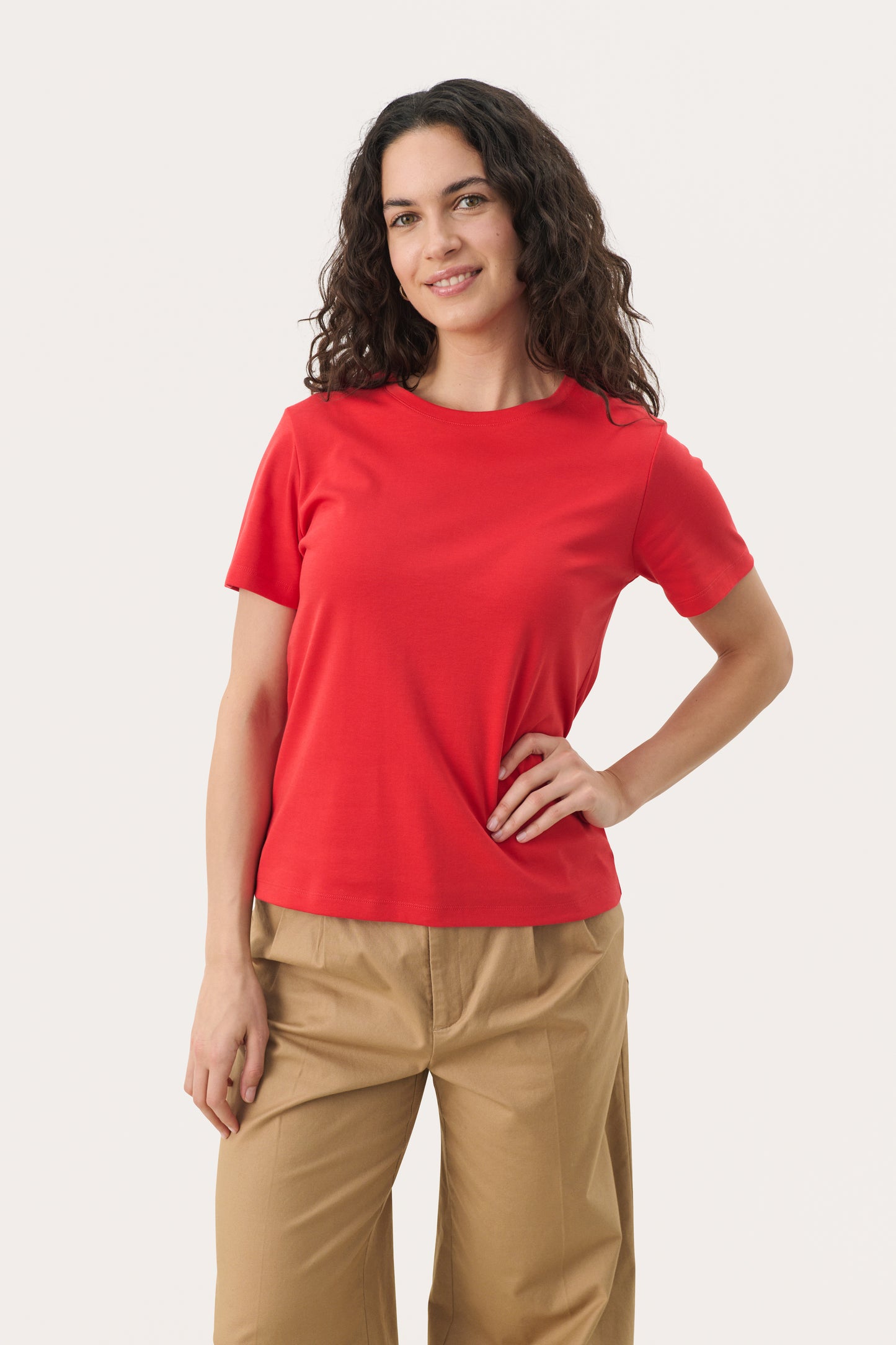 Part Two Lenya Short Sleeve T Shirt - Coral