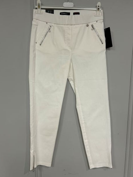 Robell Nena 09 White with Zip Detail