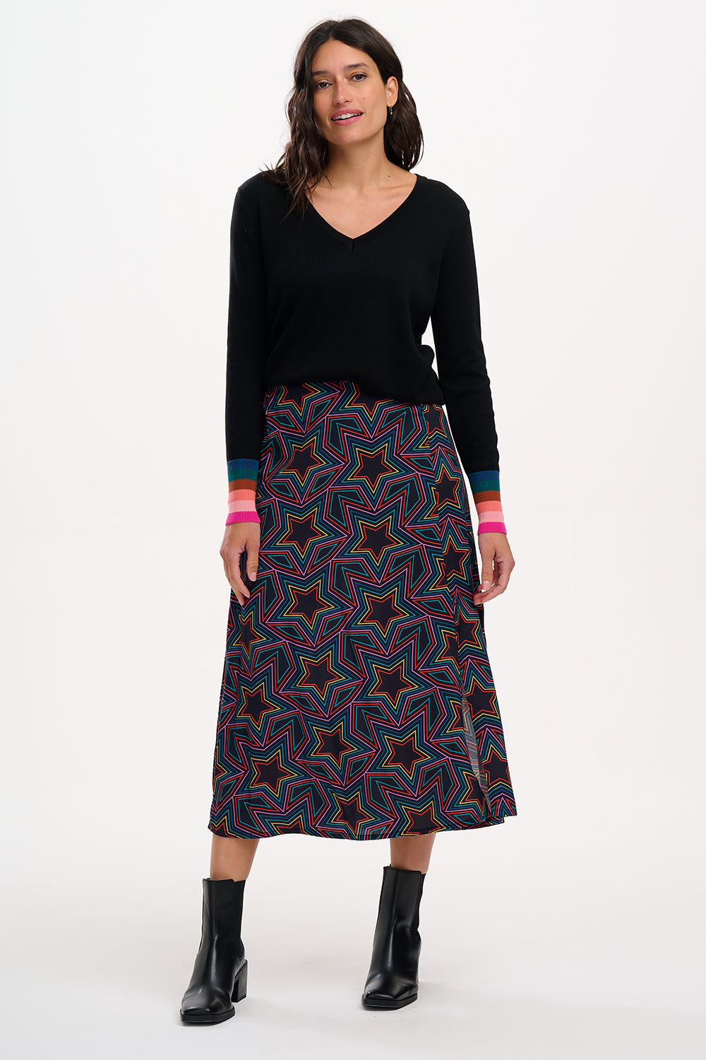 Sugarhill Rosalind Skirt -Blk Rainbow