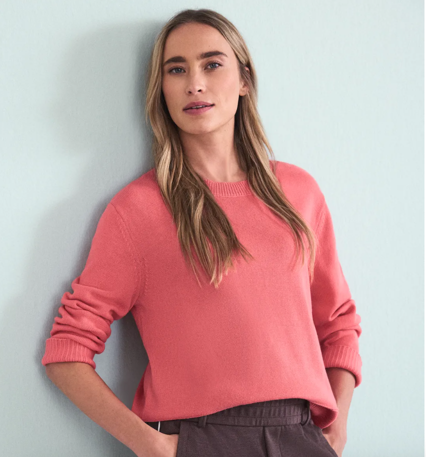 Street One Cotton Round neck Jumper Coral