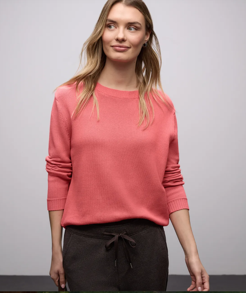 Street One Cotton Round neck Jumper Coral