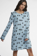 Penguin Print Dress – Blue