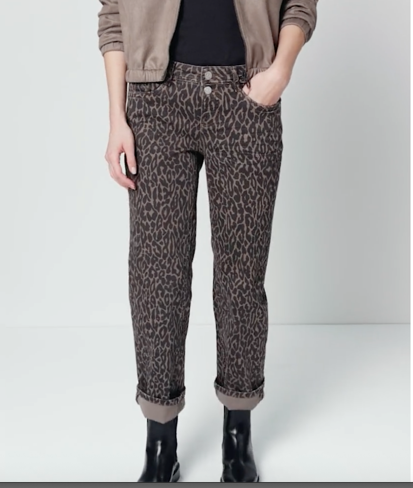 Street One Amalia Straight Leg Animal Print Jeans