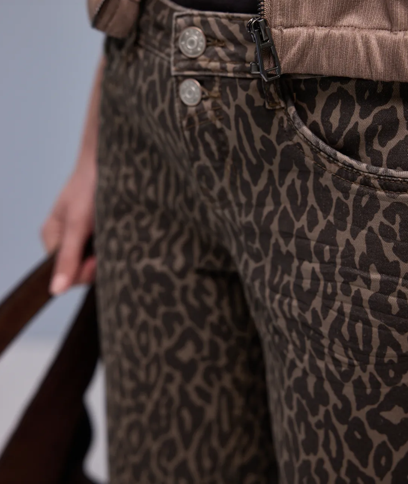 Street One Amalia Straight Leg Animal Print Jeans