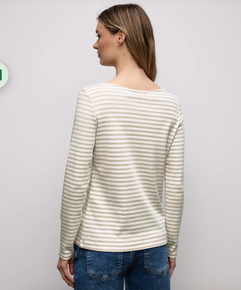 Street One Boat neck Stripe Top
