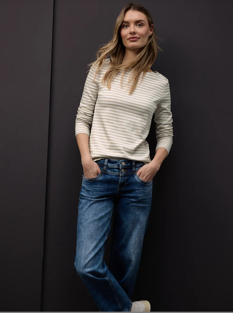 Street One Boat neck Stripe Top