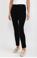 Robell Bella Full Length Slim Leg Trousers Black.