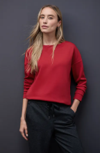 Street One Round Neck Top with Rib Detail.