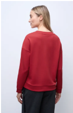 Street One Round Neck Top with Rib Detail.