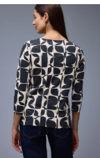 Street One Patterned Round Neck Top.