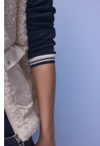 Street One Textured Shirt with Tape - Navy