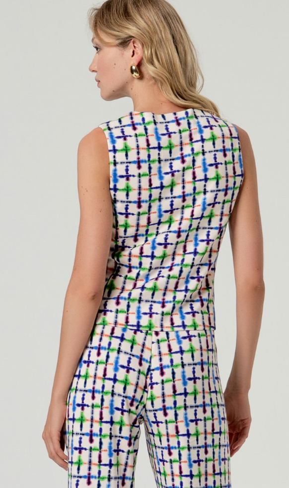 Surkana Blue Mix Vest - Waistcoat.