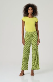 Surkana Straight Leg Trousers Green Mix