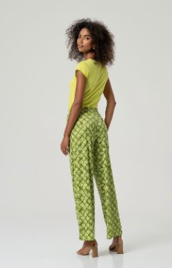 Surkana Straight Leg Trousers Green Mix