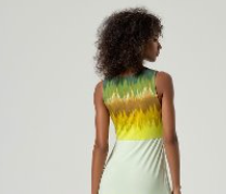 Surkana V Neck T/Shirt - Green Ombre