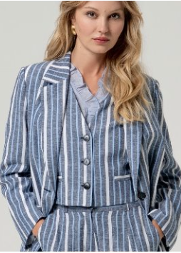 Surkana Blazer Blue Stripes.