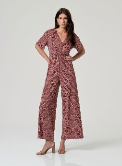 Surkana Cross Neck Jumpsuit - Tile