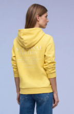 Street One Hoody with Back Print - Yellow.