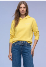 Street One Hoody with Back Print - Yellow.