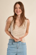 Molly Bracken Tank Top with Wide Straps Sailor Shirt.