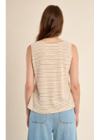 Molly Bracken Tank Top with Wide Straps Sailor Shirt.