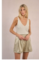 Molly Bracken Rhinestone Tank Top - Off White.