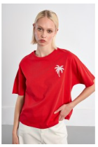 Lili Sidonio Molly Bracken Palm T/Shirt Red