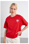 Lili Sidonio Molly Bracken Palm T/Shirt Red