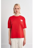Lili Sidonio Molly Bracken Palm T/Shirt Red