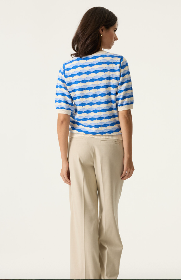 Garcia Ladies Short Sleeve Knit - Summer Cobalt.