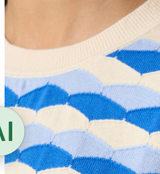 Garcia Ladies Short Sleeve Knit - Summer Cobalt.