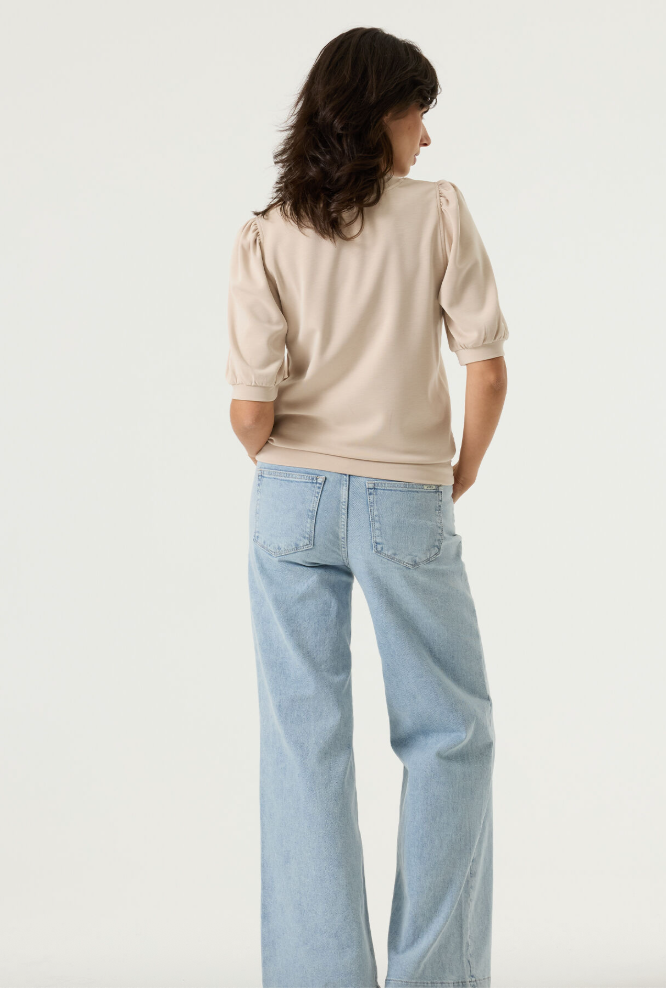 Garcia Ladies Half Sleeve Sweatshirt - Beige.