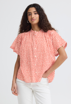 ICHI IHLUMMA SH Blouse - Orange Mix.