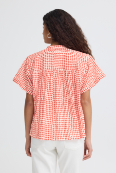 ICHI IHLUMMA SH Blouse - Orange Mix.