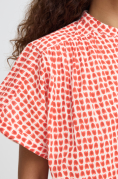 ICHI IHLUMMA SH Blouse - Orange Mix.