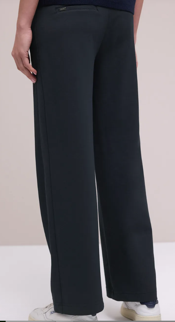 Street One Wide Leg High Waist Trousers - Navy