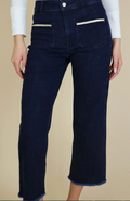 No2Moro Roxy Cropped Jean - Dark Blue Wash.