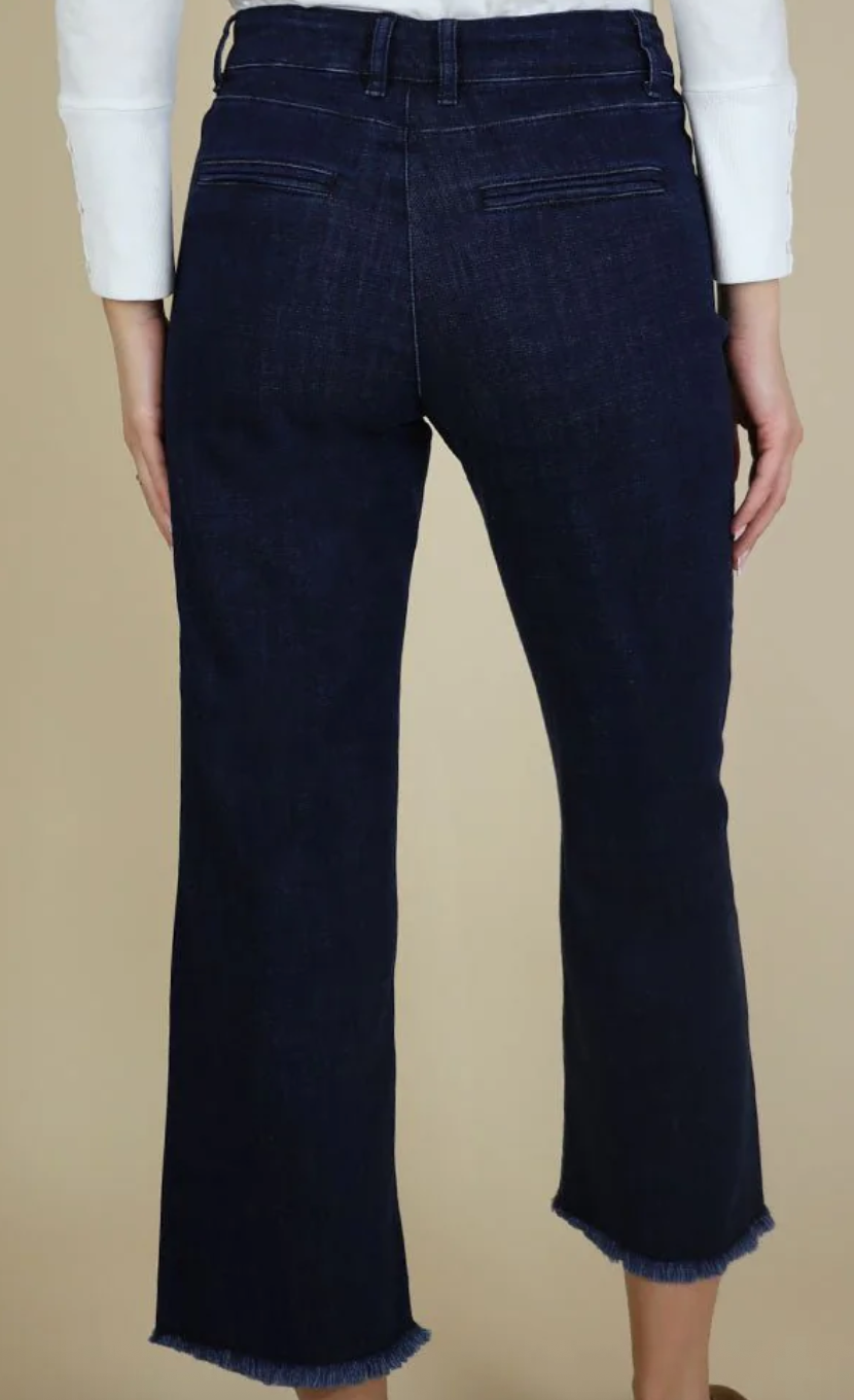 No2Moro Roxy Cropped Jean - Dark Blue Wash.