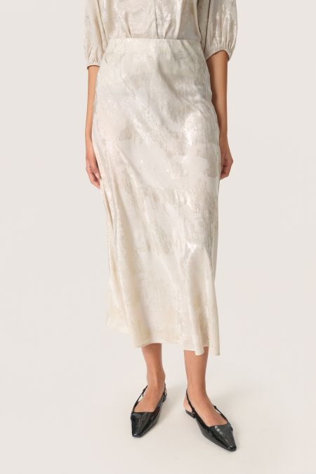 Soaked in Luxury SLKitty Gold & Cream Skirt cut on the bias