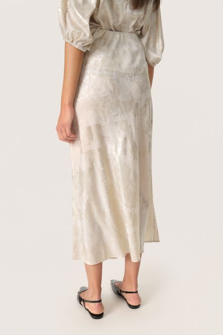 Soaked in Luxury SLKitty Gold & Cream Skirt cut on the bias
