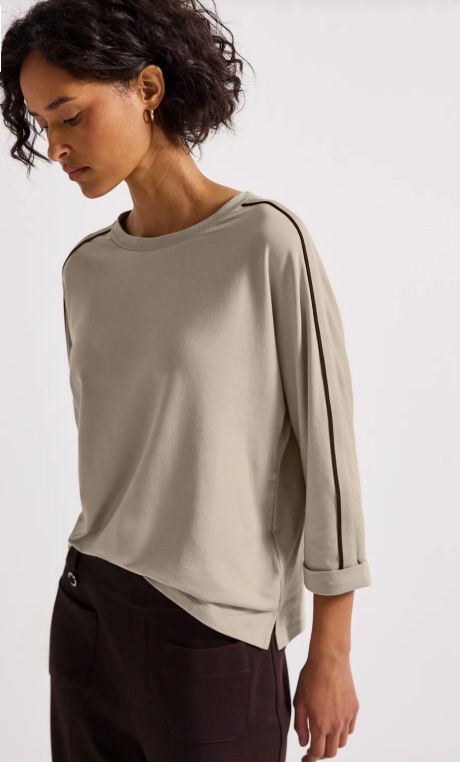Street One Top with Deco tape Morning Beige