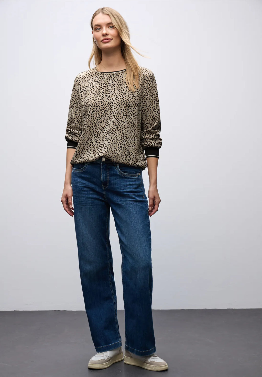 Street One Round Neck Blouse with Tape Details
