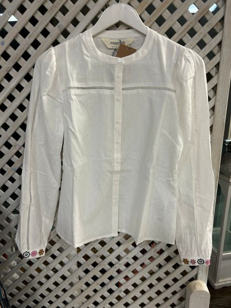 Sugarhill Regina Blouse with floral Cuff.