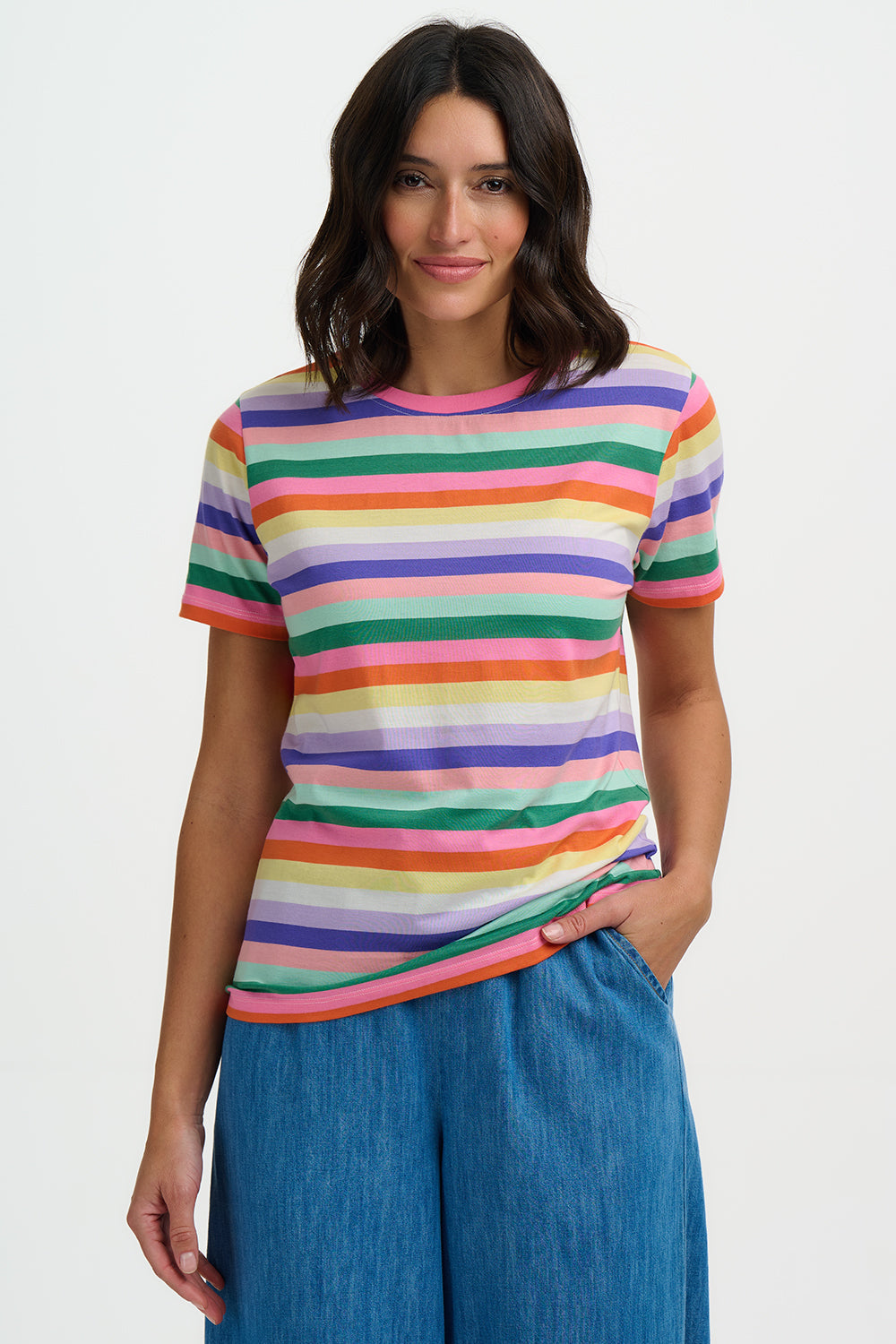 Sugarhill Maggie T/Shirt Multi candy Stripe.